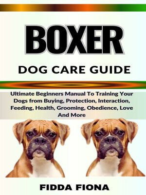 cover image of BOXER DOG CARE GUIDE